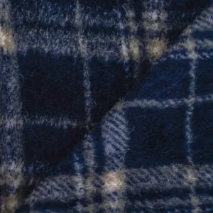 Manta coral Cuadro Brais azul marinho 2