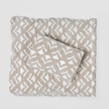 Jogo de lençóis de coralina Etea cinzento claro