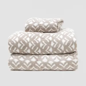 Jogo de lençóis de coralina Etea cinzento claro