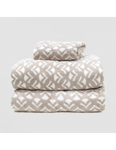 Jogo de lençóis de coralina Etea cinzento claro