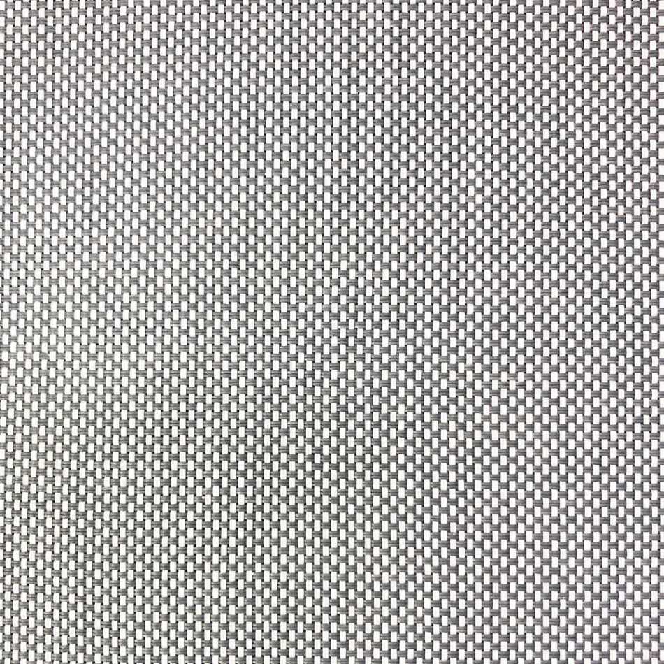 Estore de enrolar tela cinza e branca com corrente