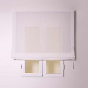 Estore de tecido MONTELINO branco com corrente 2