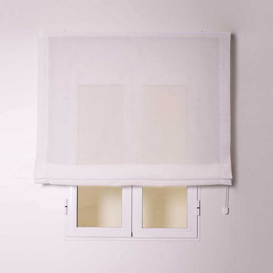 Estore de tecido MONTELINO branco com corrente