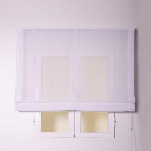 Estore de tecido MORRIS branco com cordão 2