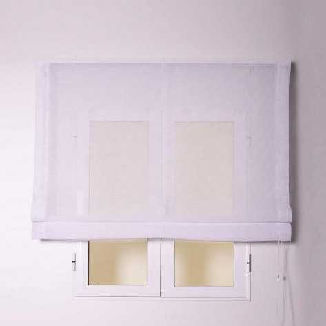 Estore de tecido MORRIS branco com cordão