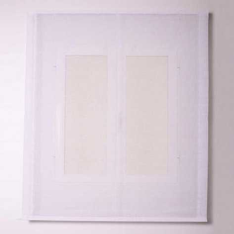 Estore de tecido MORRIS branco com cordão