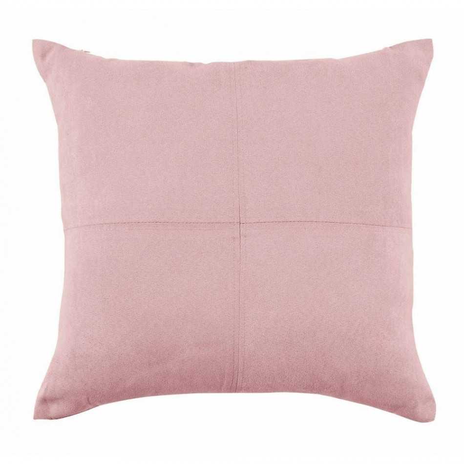 Almofada camurça Ante rosa palo almofadas-quadradas-lisas