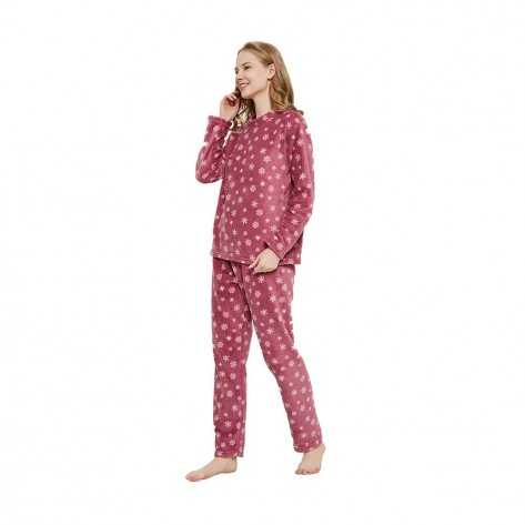 Pijama coral Snow grená pijama-coral