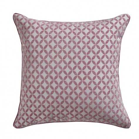 Almofada jacquard chenilla Elsa lilásrosa/branco 55x55