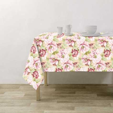 Toalha de mesa tecido Reciclado Peony Rosa roupa-de-mesa