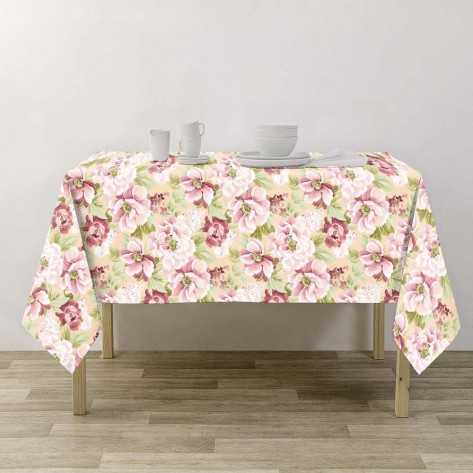 Toalha de mesa tecido Reciclado Peony Rosa roupa-de-mesa