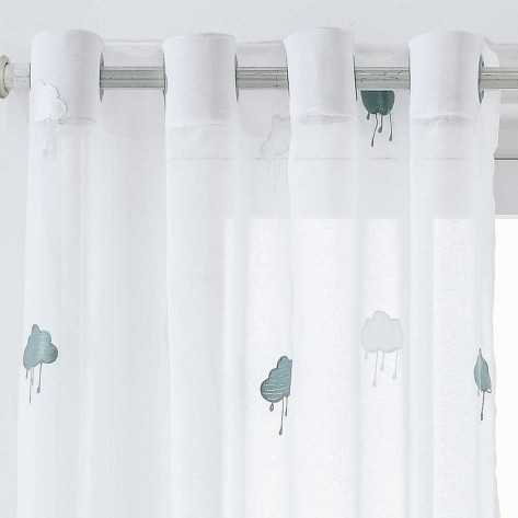 Cortina Nube Irlinda verde tiffany cortinas-transparentes