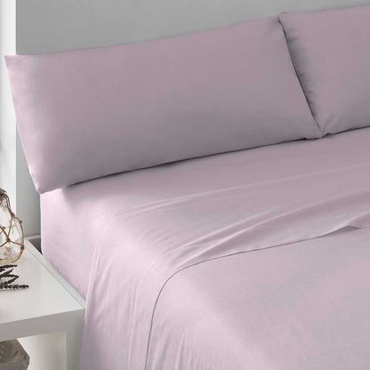 Conjunto de lençóis de algodão cor malva