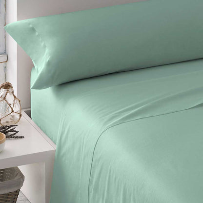 Conjunto de lençóis de algodão verde Tiffany