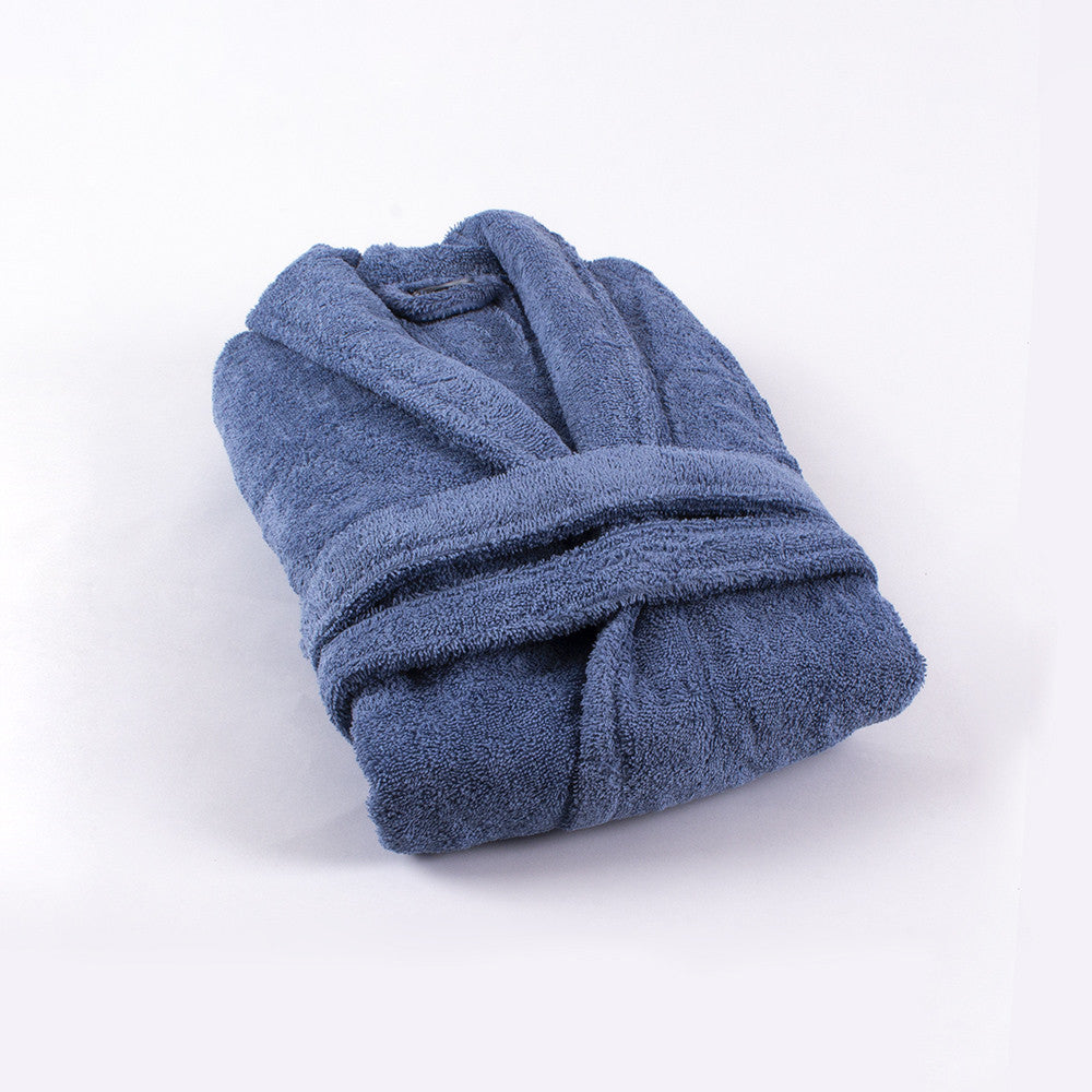Albornoz liso índigo 450gr Unisex