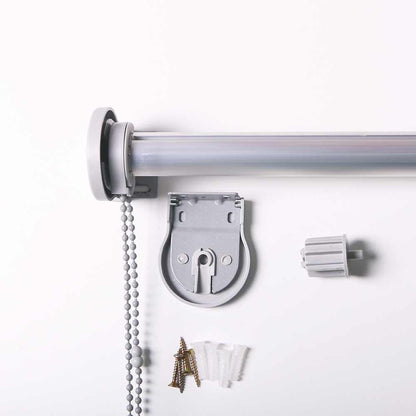 Cortina de rolo bege com corrente