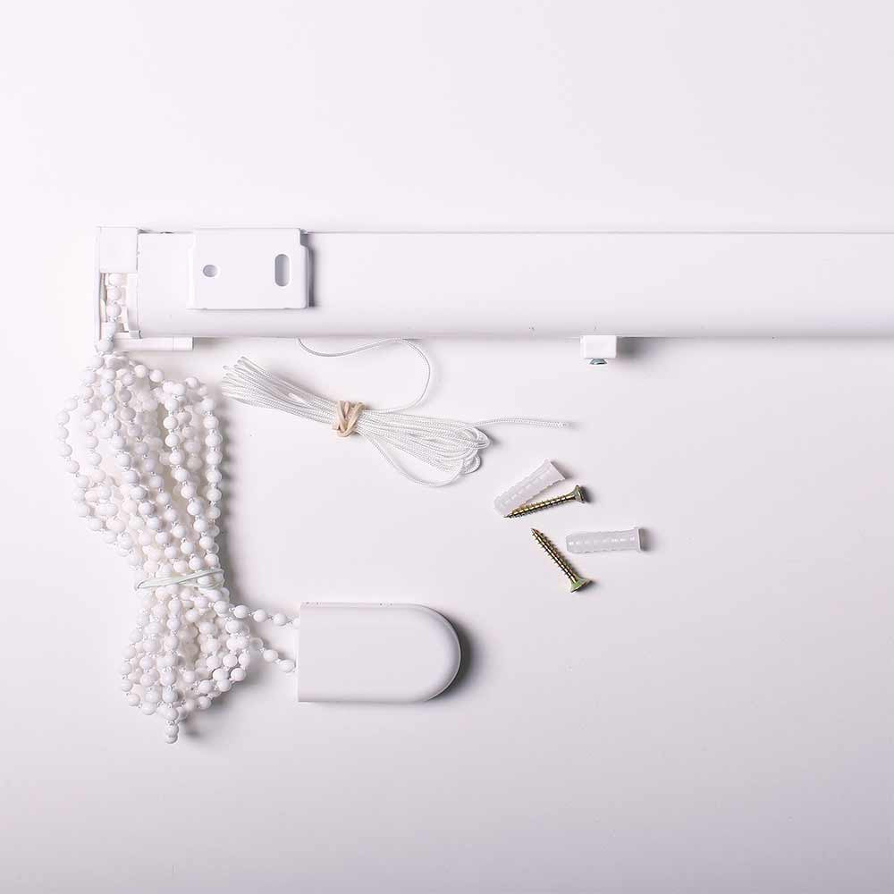 Cortina romana Montelino bege com corrente