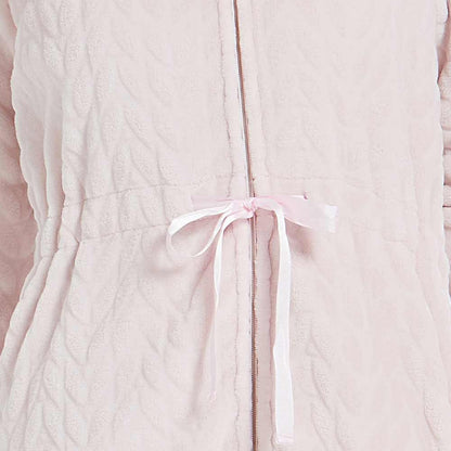 Terciopelo - Roupão rosa com capuz