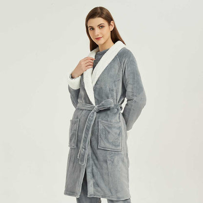 Bata terciopelo sherpa