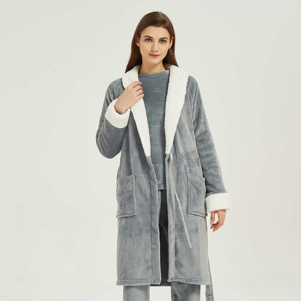 Bata terciopelo sherpa