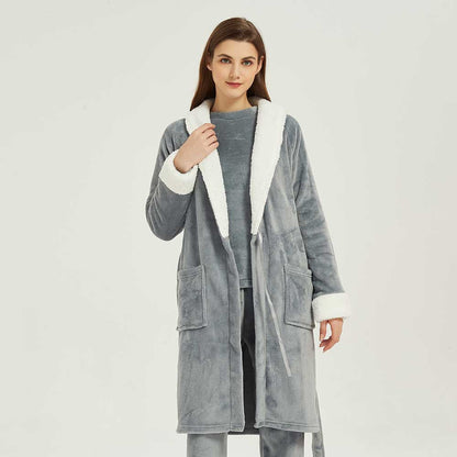 Bata terciopelo sherpa
