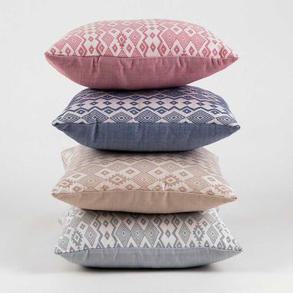 ALMOFADA EM JACQUARD MADRAS ESMERALDA - CAPA + ENCHIMENTO