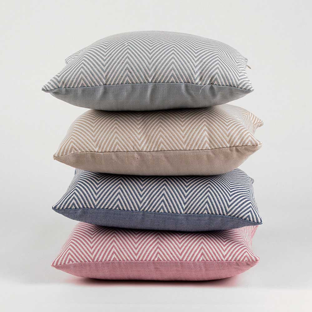 Almofada Jacquard Feli Azul - Capa + Enchimento