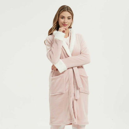 Bata terciopelo sherpa