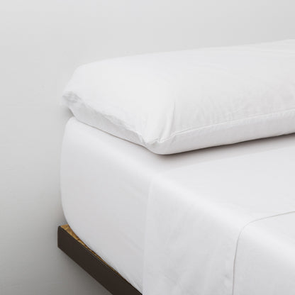 Jogo de lençóis de algodão orgânico branco