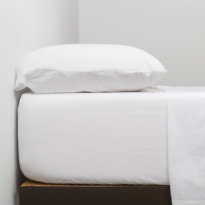Jogo de lençóis de algodão orgânico branco