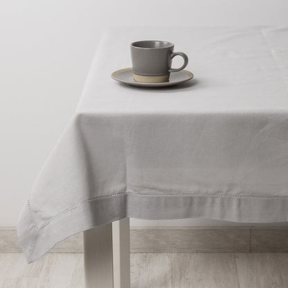Toalha de mesa cinza em algodão orgânico