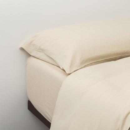 Capa de edredão algodão orgânico bege