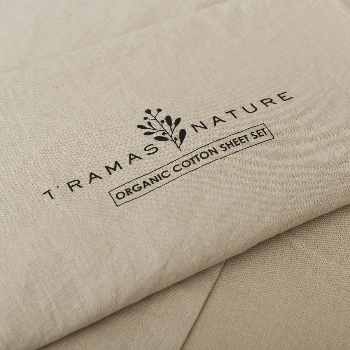 Jogo de lençóis algodão orgânico oliva