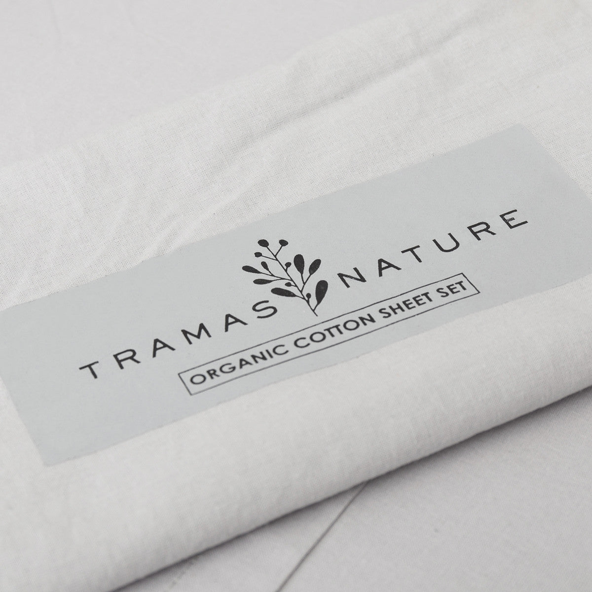 Jogo de lençóis algodão orgânico cinza