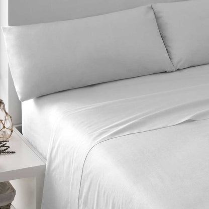 Jogo de lençóis de algodão percal branco