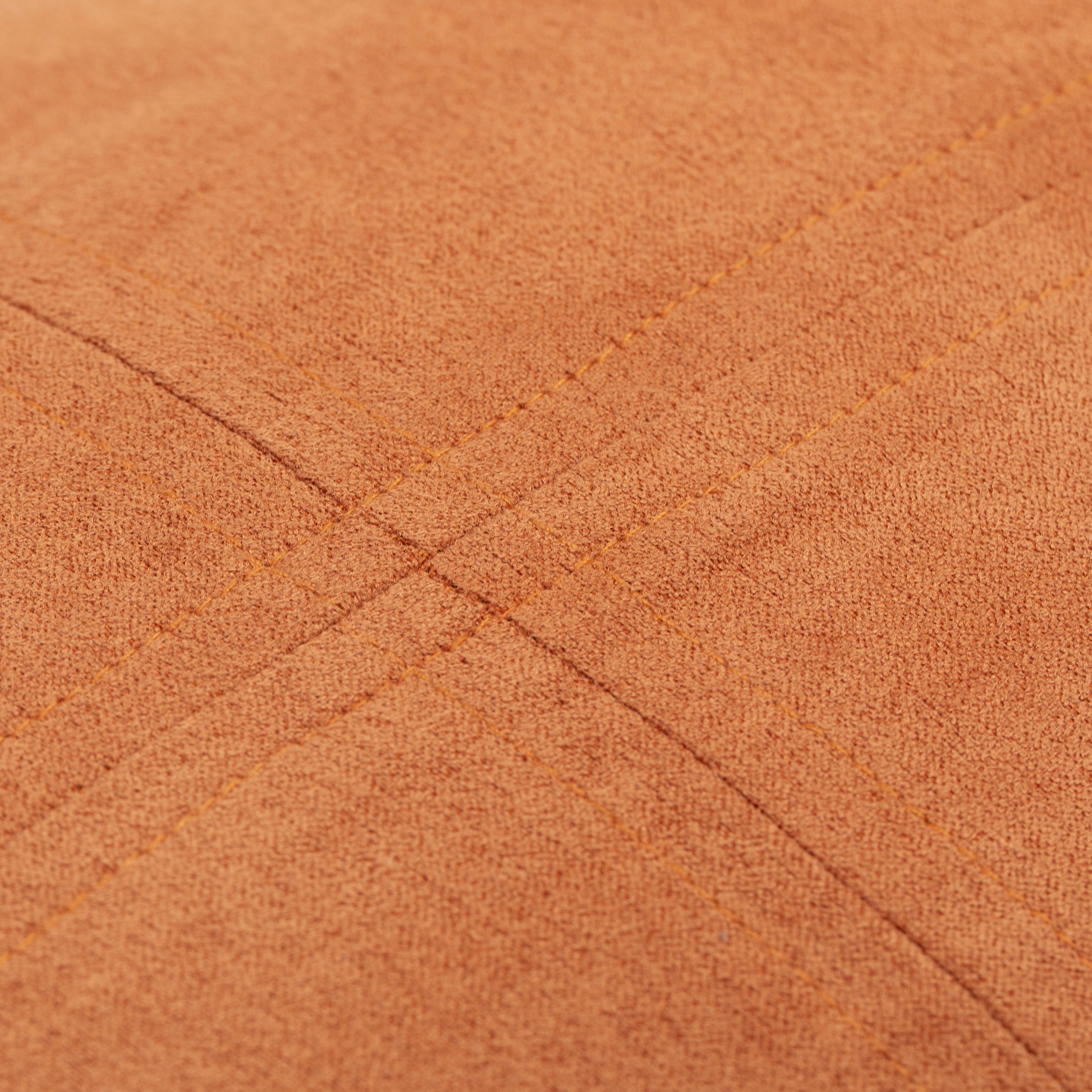 Almofada quadrante em camurça cor mandarim - capa + enchimento