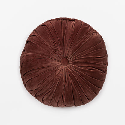 ALMOFADA DE ALGODÃO COM ESTAMPA DE FLORES EM VELUDO - CAPA + ENCHIMENTO