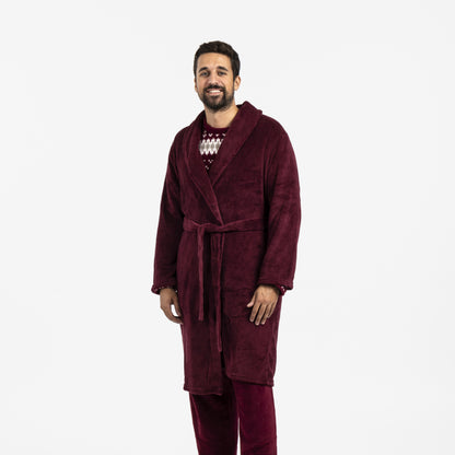 Roupão masculino coral