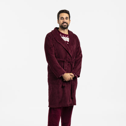 Roupão masculino coral