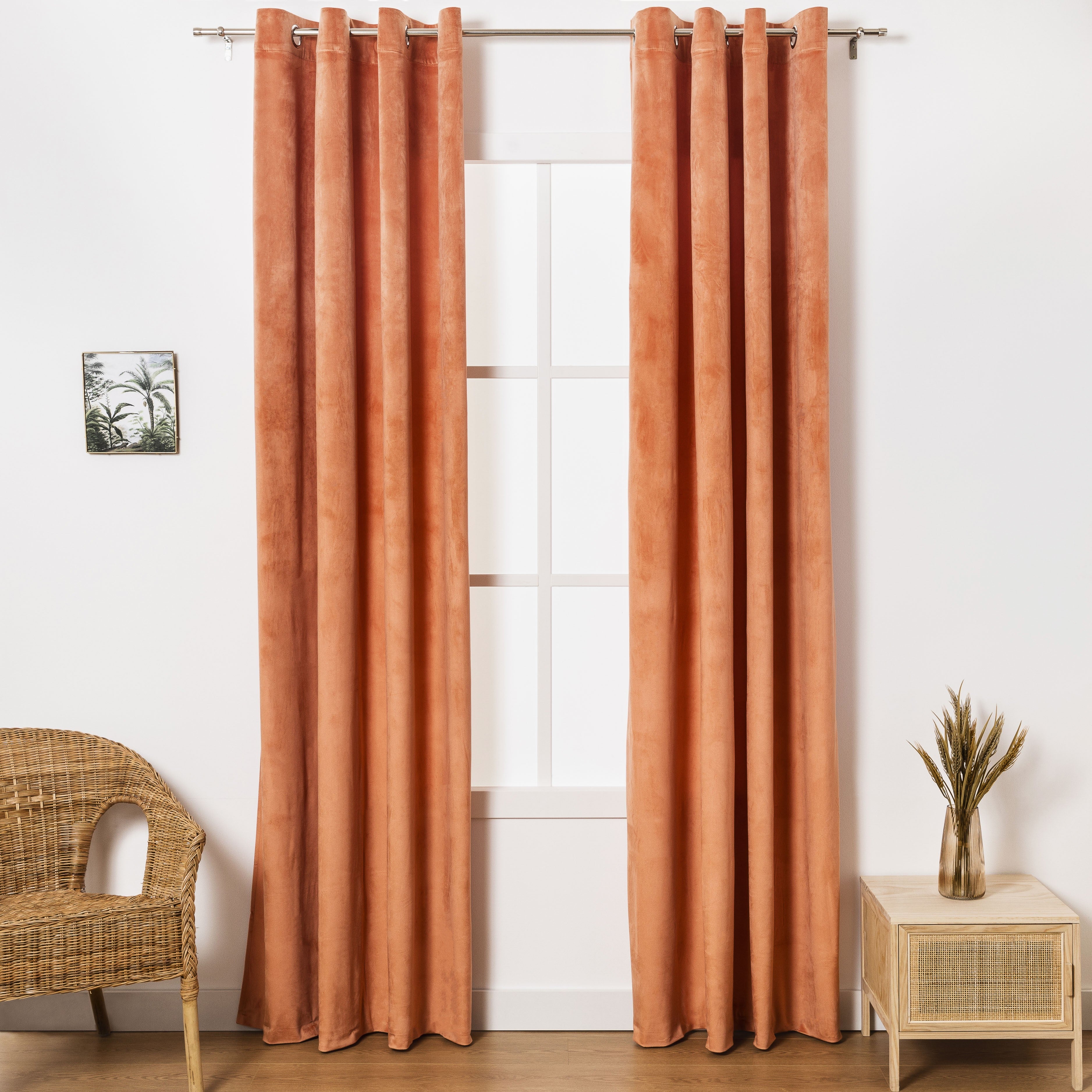 Nova cortina de veludo mandarim