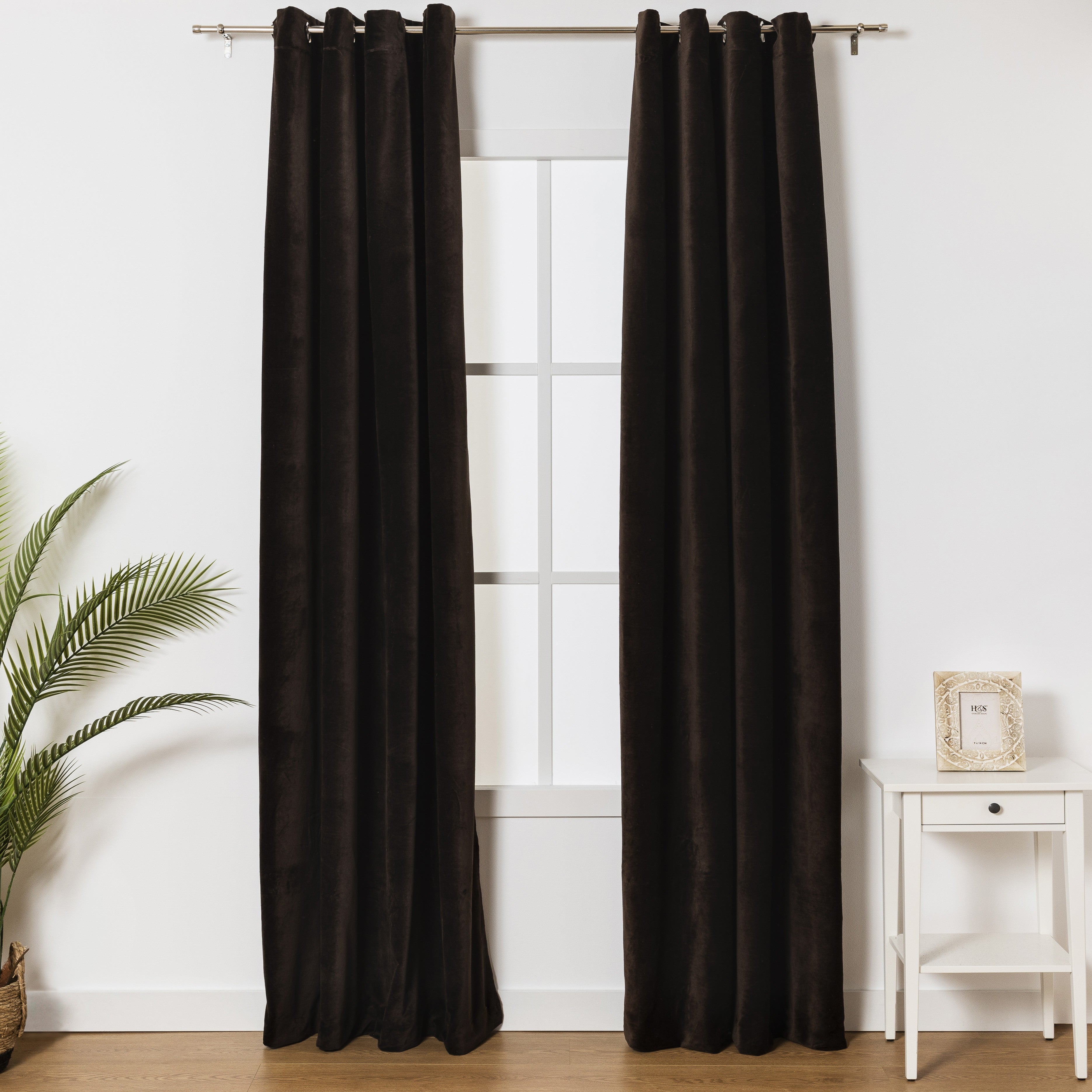 cortina de veludo de algodão preto