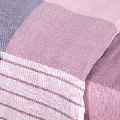 Capa de edredon Cuadro Vanesa Mauve Rosa Flanela Queen Size