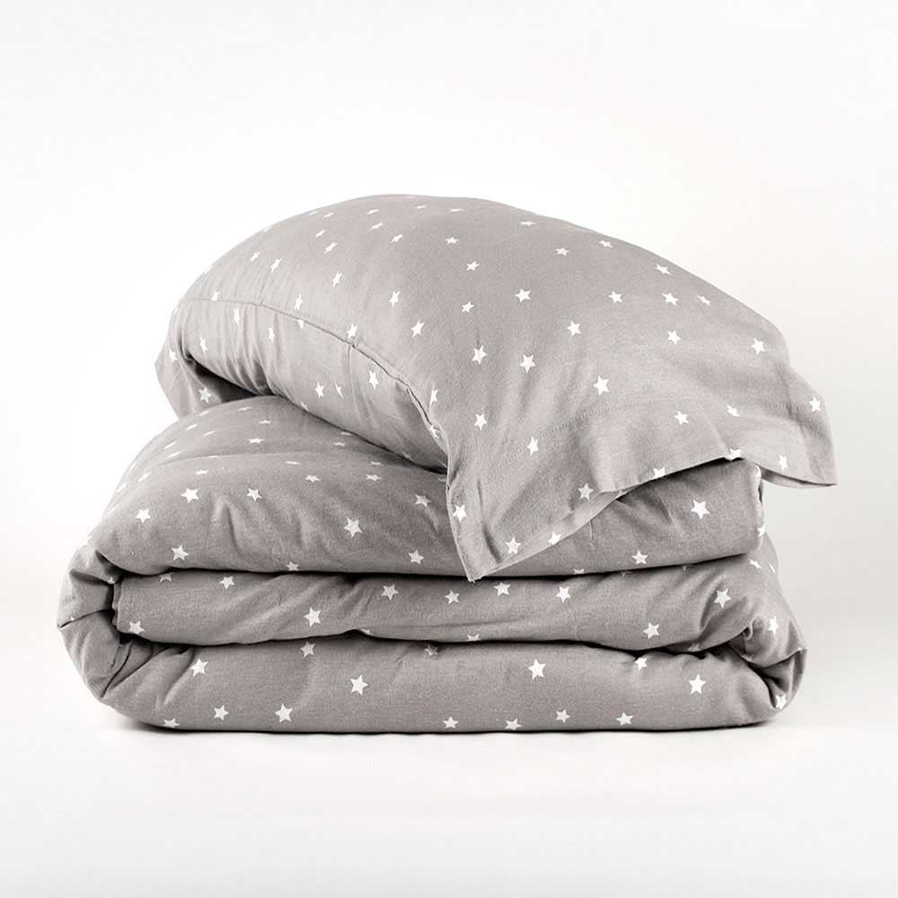 Capa de edredom de solteiro Estrella Pearl Flannel