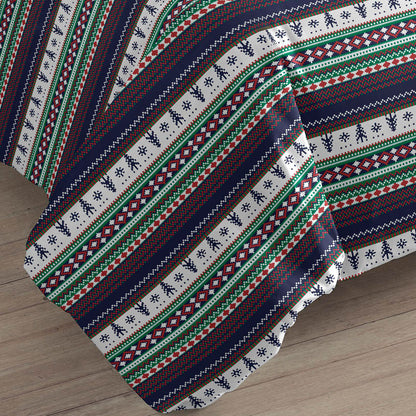 Capa de edredom de algodão natalina para solteiro