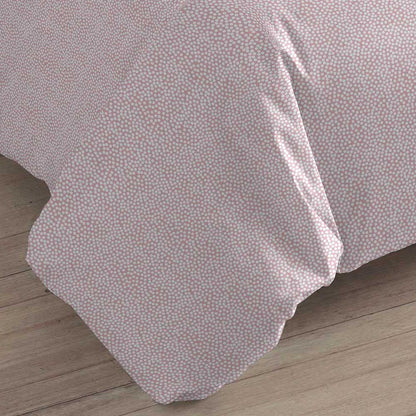 Capa de edredom de casal Cloti em algodão rosa claro