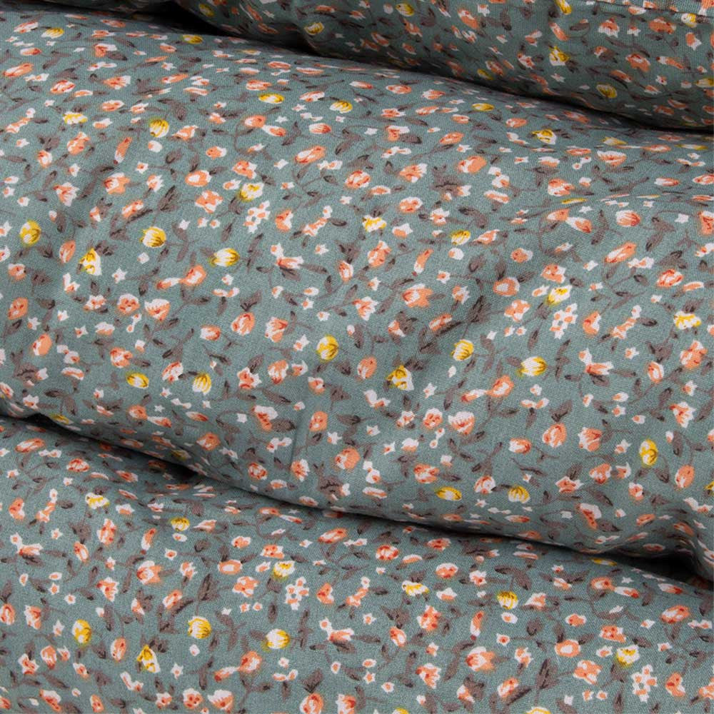 Capa de edredom de algodão Yasmine para solteiro