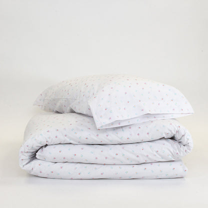 Capa de edredom de algodão Priscila para solteiro