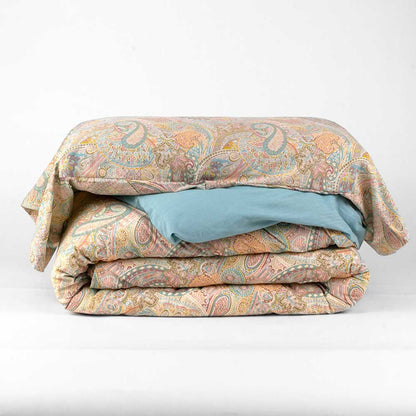 Capa de edredom individual Susi em algodão marrom