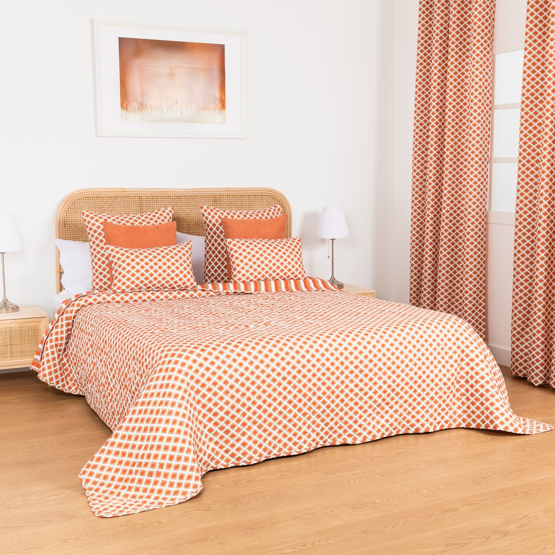 Colcha bouti com estampa de azulejos Ravello