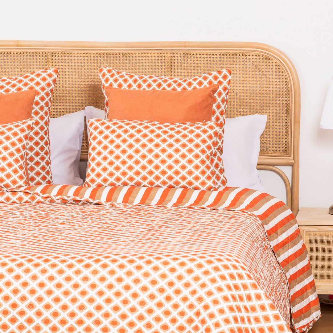 Colcha bouti com estampa de azulejos Ravello